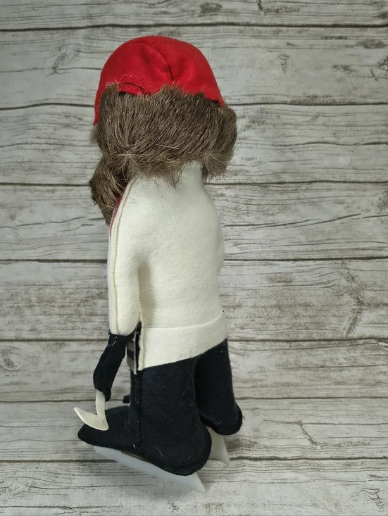 Vintage Montreal Canadiens Hockey Fufel Stand Up Felt Plush Bearded w Skates 16" - Picture 5 of 9